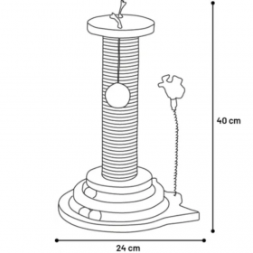 Flamingo SCRATCHING TOY ZACK BROWN 24x25,5x40см.- драскалка за котки
